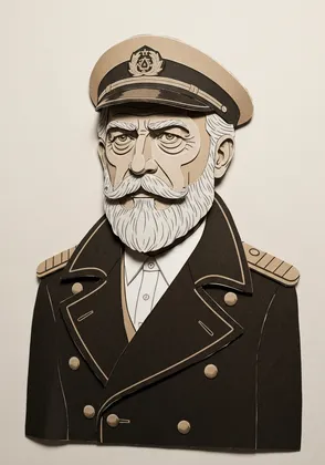 Captain Corrugate — Paper cutout