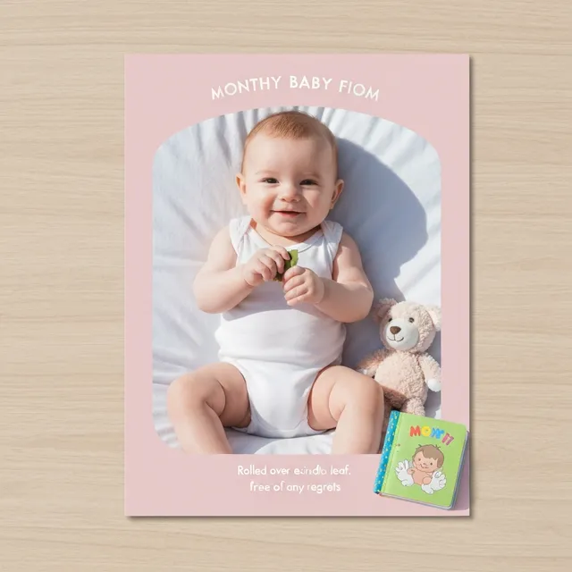 Baby milestone card