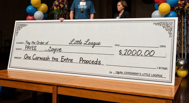 Giant novelty check