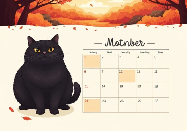 Monthly calendar