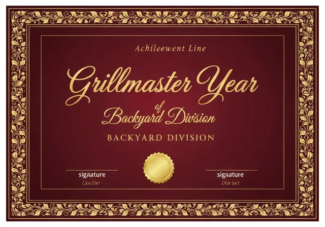 Award certificate