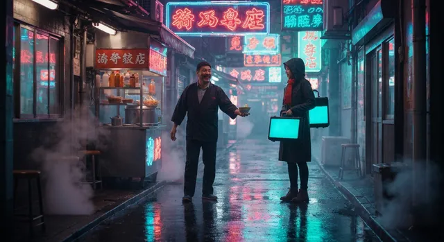 Cyberpunk alley