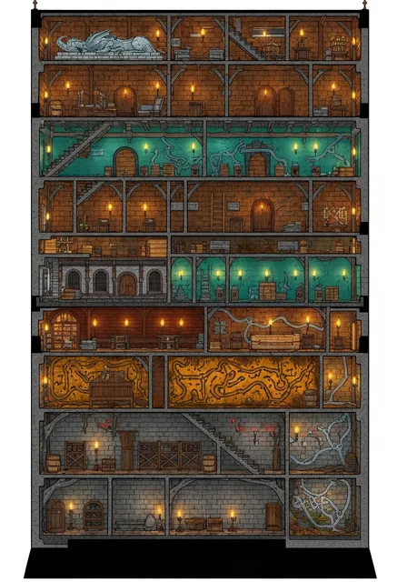 Dungeon cross-section