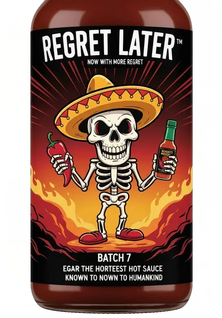 Hot sauce label