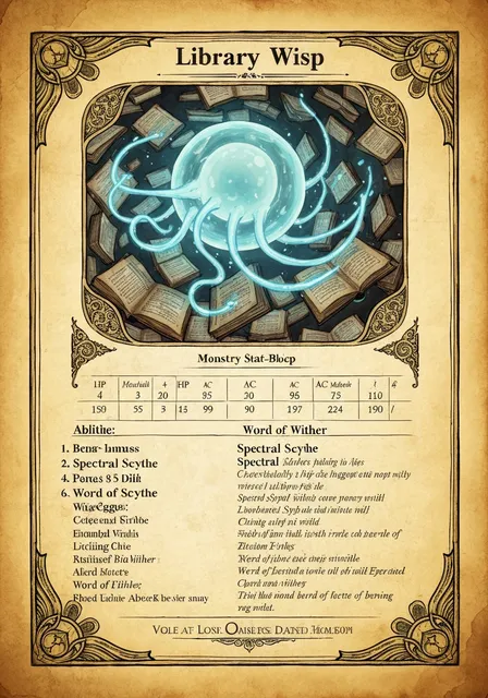 Monster stat block