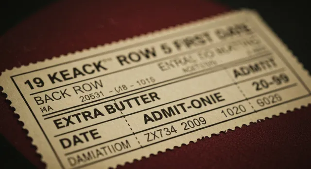 Movie ticket keepsake