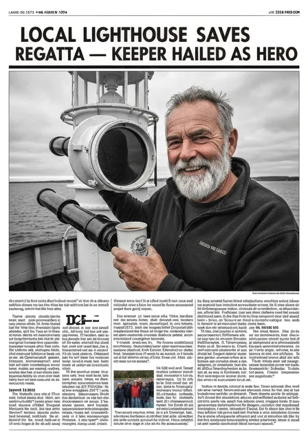 Newspaper front page