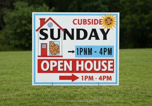 Open house sign