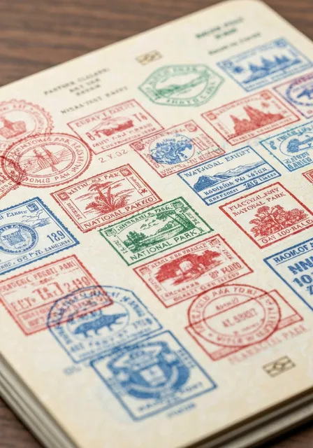 Passport stamp page