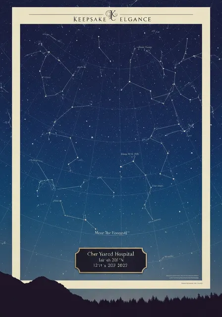 Night sky star map