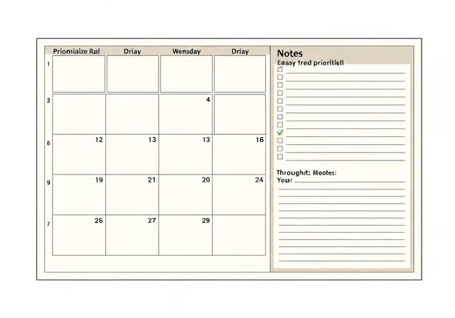 Weekly planner page